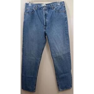 GAP Womens Vintage Y2K Boy Fit Button Fly Cotton Denim Jeans Blue Size 16